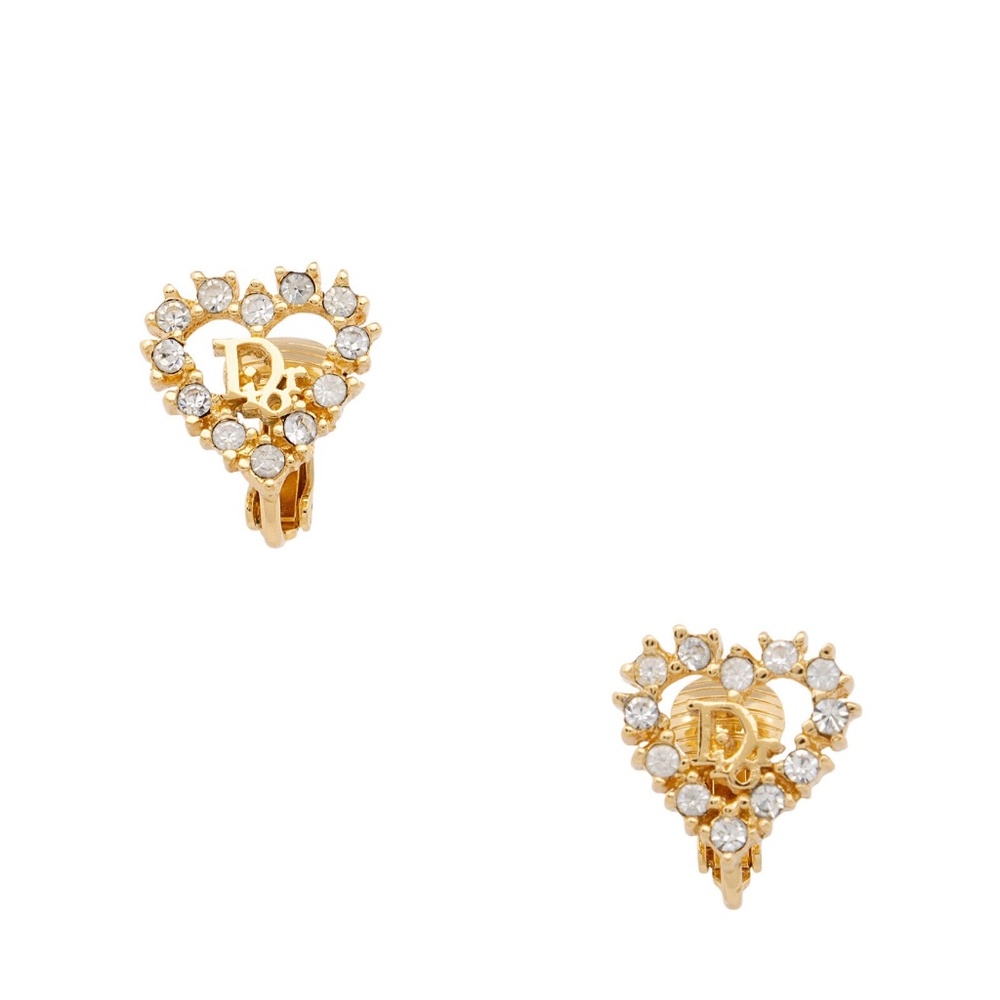 💋 Dior Heart Clip On Earrings *New/never used - Picture 2 of 5